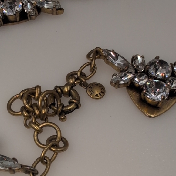 J. Crew Gold and Silver Floral Crystal Necklace - Picture 4 of 6